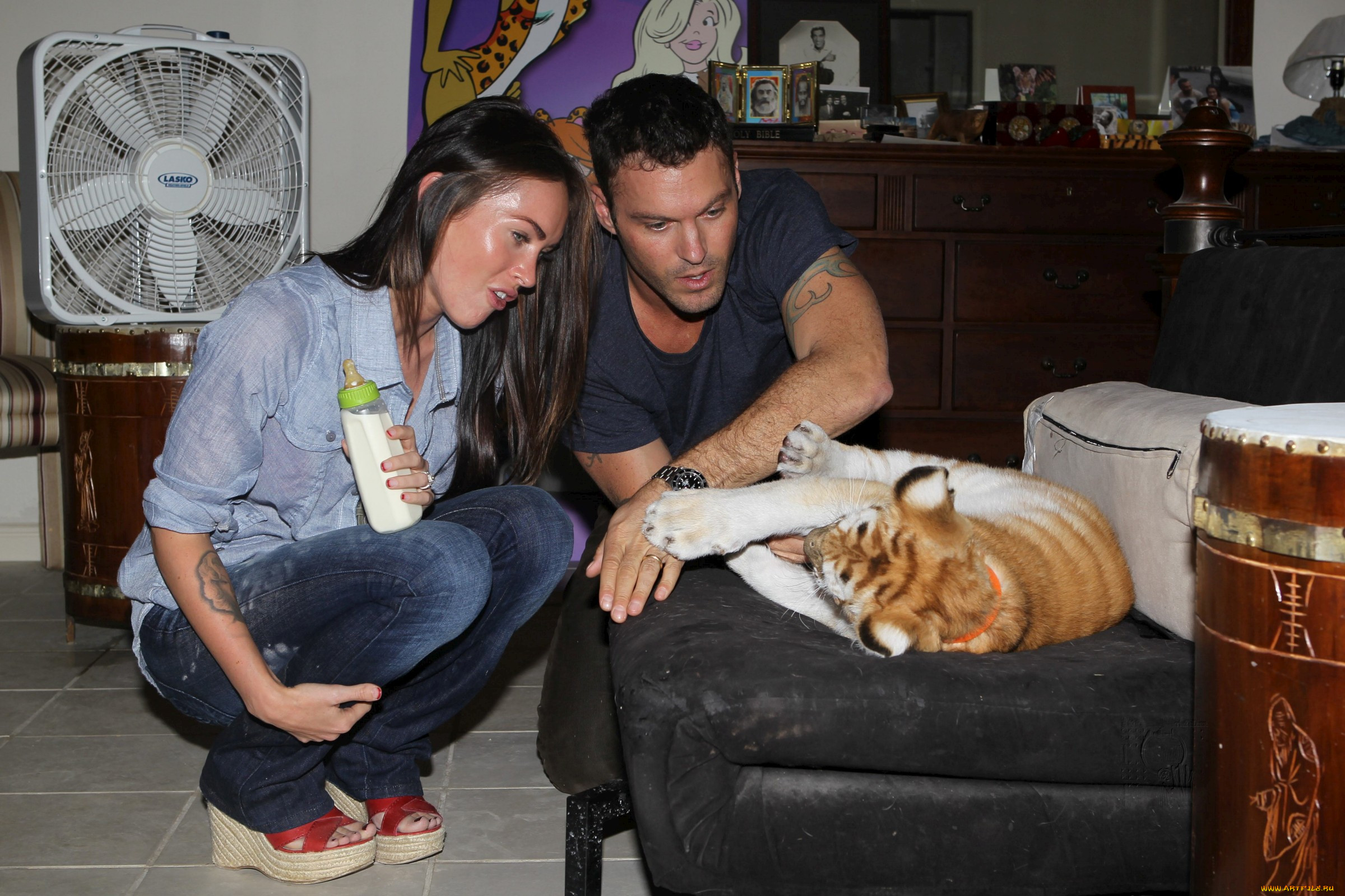 megan, fox, and, brian, austin, green, , , 